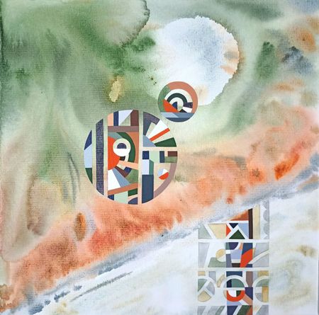 Валентина Ферманчук (Картина, живопись - 
                  40 x 40 см) Меньше атома
