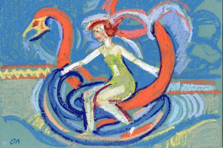 Олеся Лишаева (Авторская графика - 
                  29 x 21 см) Богиня водяной змеи