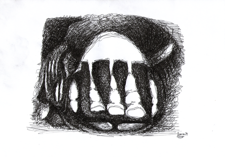 Игорь Добрун (Авторская графика - 
                  29.7 x 21 см) Сто(л)па