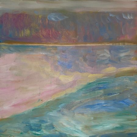 Маргарита Чигодайкина (Картина, живопись - 
                  50 x 50 см) Здесь может быть тихо. Берег