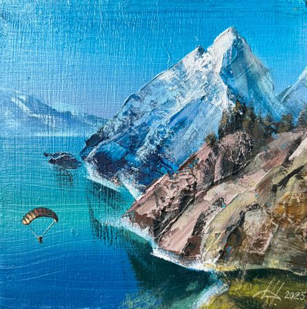Динара Хёртнагль (Картина, живопись - 
                  20 x 20 см) Ясный день