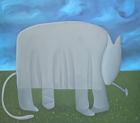 Леша Мелки (Картина, живопись - 
                  80 x 70 см) Недоумение