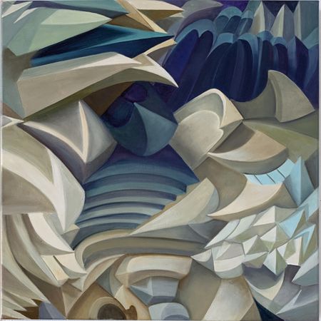 Ольга Тобрелутс (Картина, живопись - 
                  60 x 60 см) Транскодер Армагеддон (Blue)