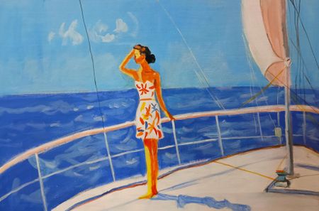 Ольга Чужакова (Картина, живопись - 
                  60 x 40 см) Легкий морской ветерок
