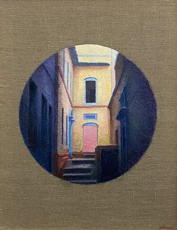 Арсений Ващенко (Картина, живопись - 
                  54 x 70 см) Двор