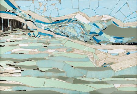 Юлия Третьякова (Коллаж / ассамбляж - 
                  56 x 38 см) Вода