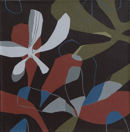 Рена Аверина (Картина, живопись - 
                  30 x 30 см) Триптих "Шеффлера" (Правая часть)