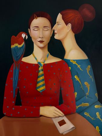 Нина Григель (Картина, живопись - 
                  85 x 120 см) Разнесу вашу новость, не дорого