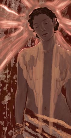 Дарья Григорова (Графика цифровая (принты) - 
                  20.5 x 39.5 см) Над всеми вершинами — покой