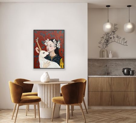 Нина Григель (Картина, живопись - 
                  80 x 100 см) Алиса с козерогом