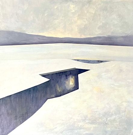 Ирина Уварова (Картина, живопись - 
                  80 x 80 см) Морозное утро 1