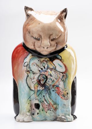 Анна Ножкина (Скульптура - 
                  23 x 40 см) Кот № 18, Кандинский