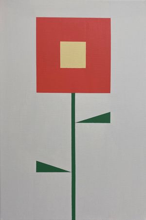 Юрий Ростиславский (Картина, живопись - 
                  40 x 60 см) Красный цветок