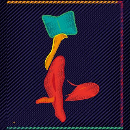 Лариса Корж (Графика цифровая (принты) - 
                  30 x 30 см) Силуэт