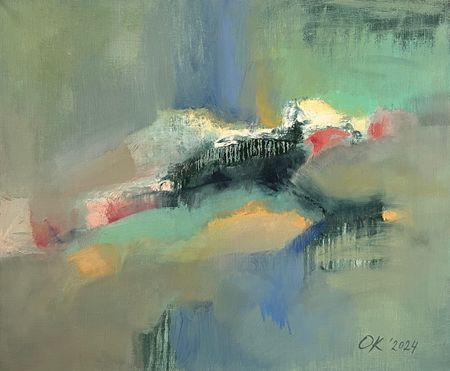 Ольга Кожевникова (Картина, живопись - 
                  60.5 x 50 см) Следы дождя