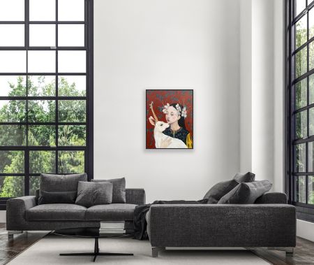 Нина Григель (Картина, живопись - 
                  80 x 100 см) Алиса с козерогом