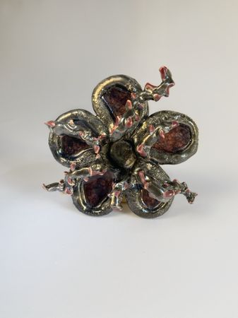 Елизавета Букина (Объект - 
                  15 x 5 см) Подсвечник "Цветочек"