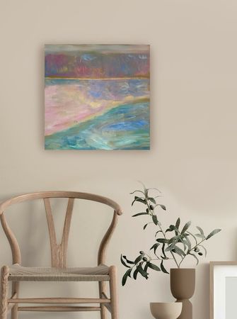 Маргарита Чигодайкина (Картина, живопись - 
                  50 x 50 см) Здесь может быть тихо. Берег