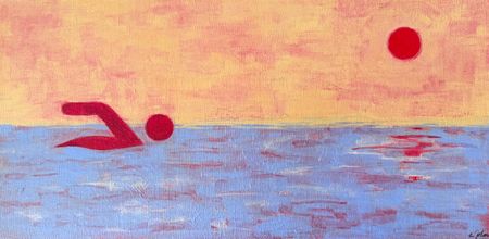 Виктория Зарецкая (embrassé par la muse) (Картина, живопись - 
                  40 x 20 см) Saison de plage