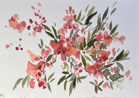 Valentine Solonski (Авторская графика - 
                  21 x 14.5 см) Степной миндаль