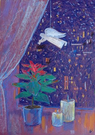 Елена Санина (Авторская графика - 
                  30 x 42 см) Рождество