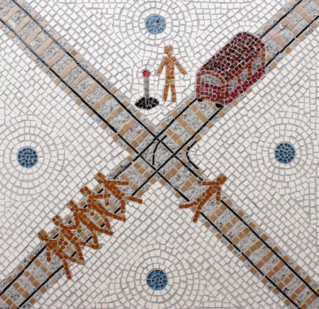 Ольга Городенская (Объект - 
                  58 x 60 см) Задача вагонетки