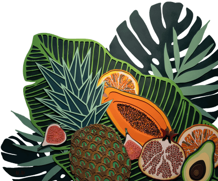 Юлия Валерьянова (Картина, живопись - 
                  120 x 100 см) Фруктовый пикник