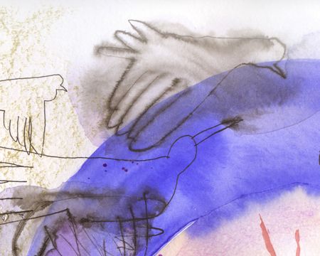 Оля Душкина (Авторская графика - 
                  29.7 x 42.0 см) А.Рублёв глазами А.Тарковского