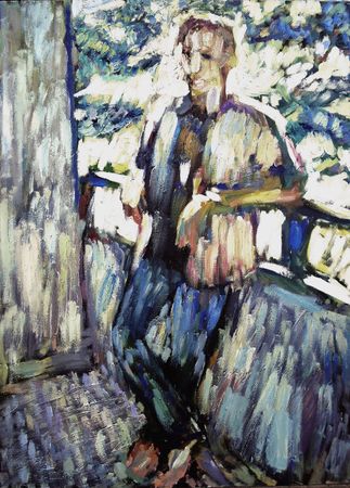 Пётр Петяев (Картина, живопись - 
                  95 x 130 см) Фигура на балконе