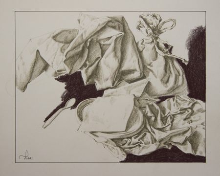 Виктор Пономаренко (Авторская графика - 
                  35 x 30 см) Субъективная материя