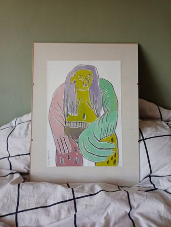 Серафима Голубева (Авторская графика - 
                  21 x 29.7 см) Женщина в цветной коже