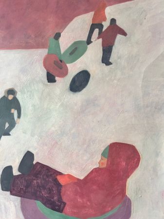 Александра Бурмистрова (Авторская графика - 
                  75 x 75 см) Зима