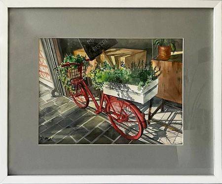 Полина Мотовилова (Авторская графика - 
                  55 x 46 см) Акварель "Bistro"