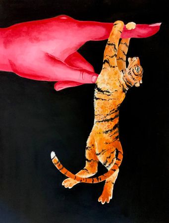 Мария Черепанова (Авторская графика - 
                  30 x 40 см) Держаться 2