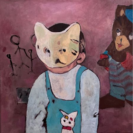 Алёна Бударина (Картина, живопись - 
                  40 x 40 см) Зайчик