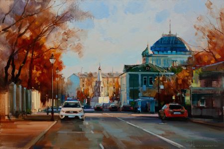 Алексей Шалаев (Картина, живопись - 
                  60 x 40 см) Когда наступит осень на Большой Никитской