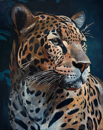 Алена Сокольникова (Картина, живопись - 
                  40 x 50 см) Портрет леопарда