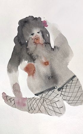Анастасия Трапезникова (Авторская графика - 
                  21 x 29 см) The woman