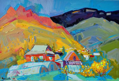 Олеся Лишаева (Картина, живопись - 
                  60 x 40 см) Яблочный сад