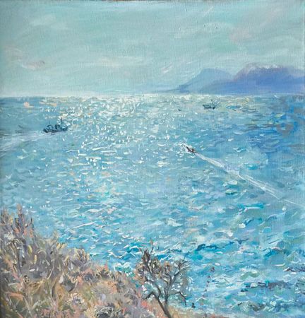 Галина Третьякова (Картина, живопись - 
                  40 x 40 см) Капсельская бухта