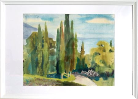 Евгения Сопова (Авторская графика - 
                  70 x 50 см) Южный парк