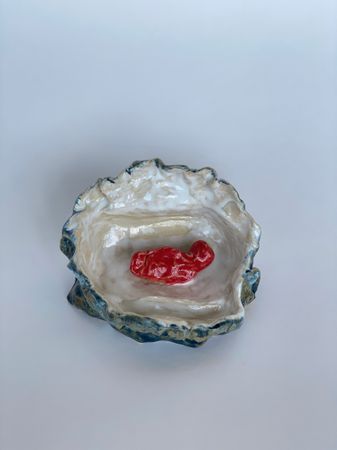 Каролина Росляк (Скульптура - 
                  11.5 x 9 см) Open vessel 6