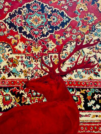 Екатерина Калёнова (Картина, живопись - 
                  60 x 80 см) Ковер с оленем