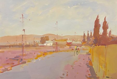 Алексей Ланцев (Картина, живопись - 
                  60 x 40 см) Дивноморское. Зимой