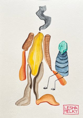 Леша Мелки (Авторская графика - 
                  21 x 29.7 см) Без названия