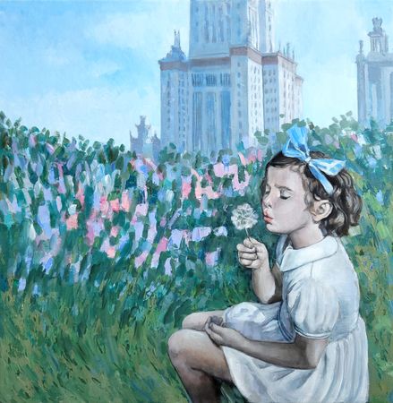 Анна Белан (Картина, живопись - 
                  80 x 80 см) Шаг от мечты