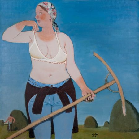 Андрей Аверьянов (Картина, живопись - 
                  70 x 70 см) Грабли