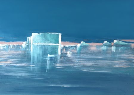 Никита Лобачёв (Авторская графика - 
                  60 x 40 см) Во льдах