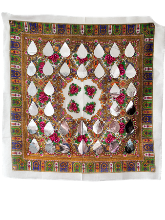 Евгения Мальцева (Объект - 
                  70 x 70 см) Слезы лечат, белый платок