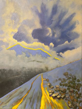 Светлана Пузанова (Картина, живопись - 
                  60 x 80 см) Пульс гор. Путь